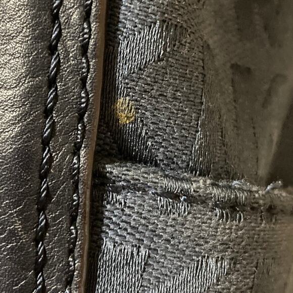 MICHAEL KORS LARGE NAVY CANVAS SIGNATURE PRINT SHOULDER BAG - Picture 16 of 16